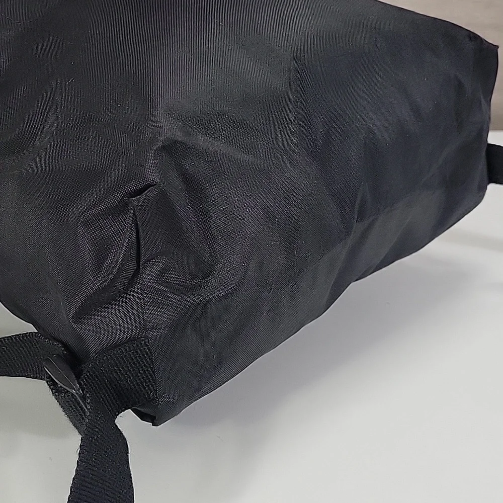 Black Nylon/Leather Backpack Bag